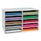 Pacon Classroom Keepers 12 x 18 Construction Paper Storage, 10-Slot, White P001316 - alternate 1